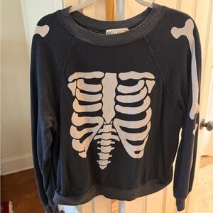 Wildfox Black Crewneck Sweatshirt with White Label